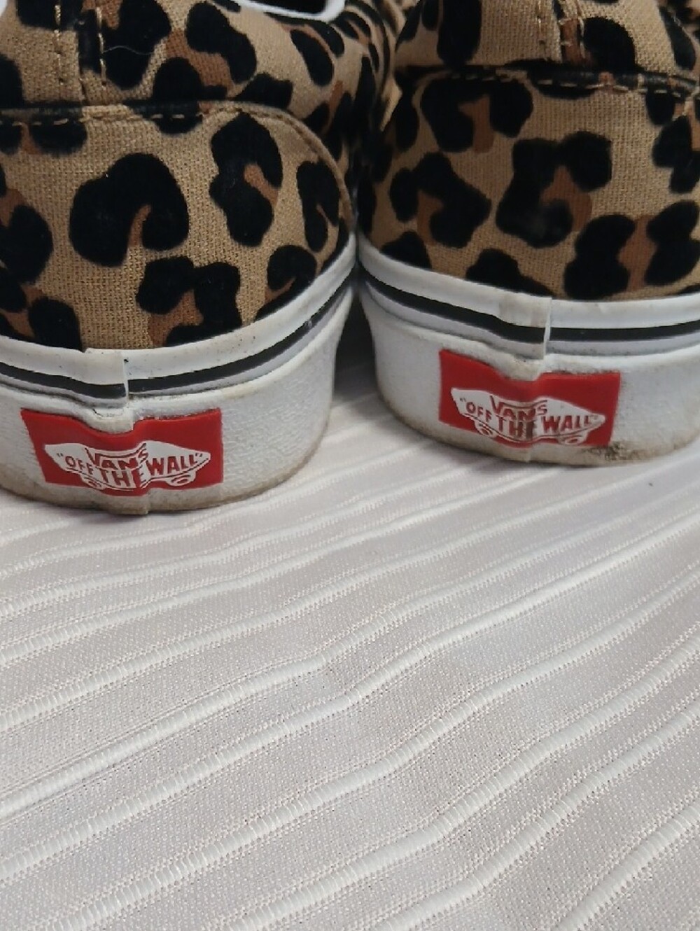 Vans Leopard Print Slip-On Sneakers - Tan & Black - Picture 5 of 6
